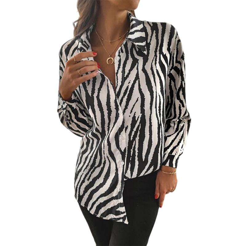 Women' Blouses & Shirts 2022 Spring Autumn Casual Shirt Women Clothes Fashion Striped Elegant Lapel Collar Loose Office Lady And Tops Femme, Black
Women' Blouses & Shirts 2022 Spring Autumn Casual Shirt Women Clothes Fashion Striped Elegant Lapel Collar Loose Office Lady And Tops Femme, Black