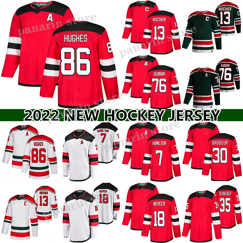 86 Jack Hughes Jersey 13 Nico Hischier 30 Martin Brodeur 76 P. K. Subban 18 Dawson Mercer 7 Dougie Hamilton hockey jerseys, Picture color
86 Jack Hughes Jersey 13 Nico Hischier 30 Martin Brodeur 76 P. K. Subban 18 Dawson Mercer 7 Dougie Hamilton hockey jerseys, Picture color