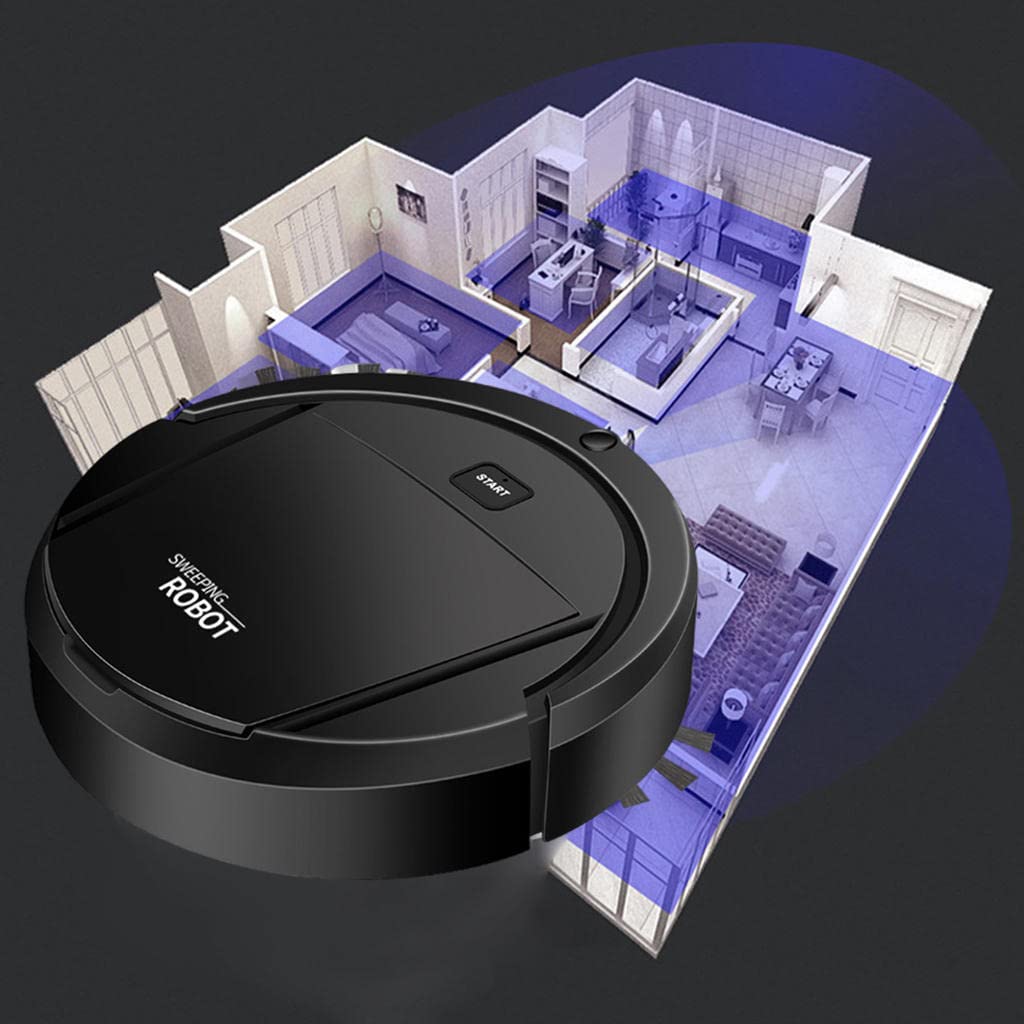 Smart Robot Vacuum Cleaner Quiet Upgraded 1200mAh Battery Sweeping Robot Vacuum Floor Mopping Robot Suction Floor Sweeper for Hard Floor