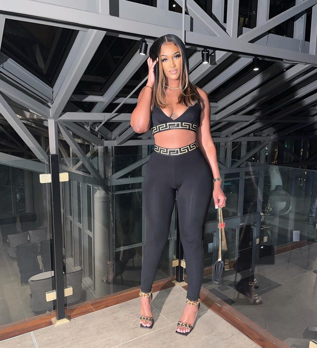 Womens Fitness Yoja Clothing Outfit Tanks Tees and Legging Women Training Tracksuits 2 Piece Set Vintage Print Sling Top And Stretch Pants Jogging Suit