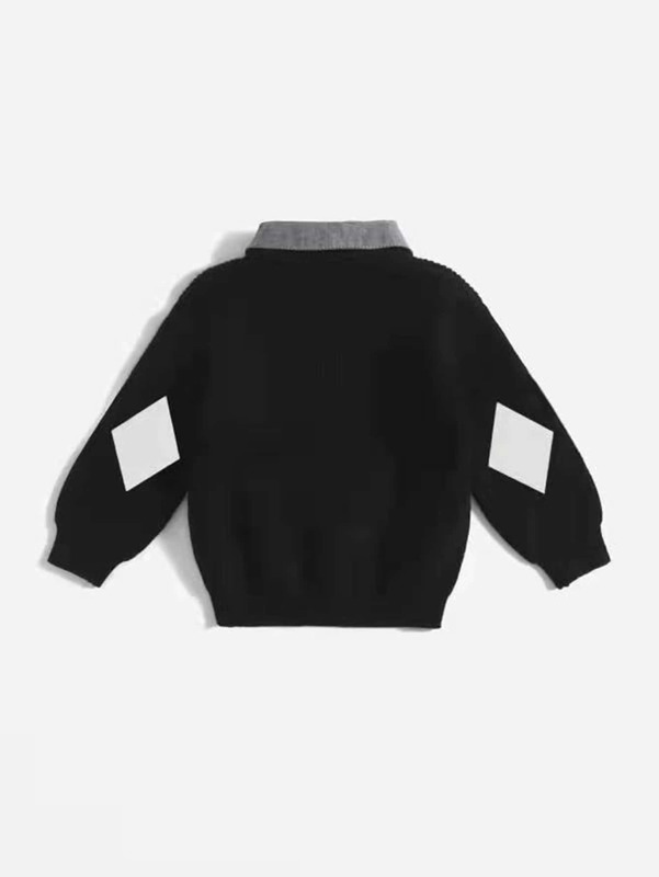 Toddler Boys Argyle Pattern Collar Neck Sweater SHE01