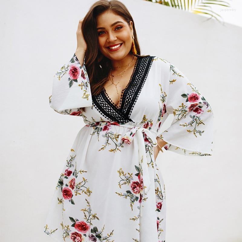 Plus Size Dresses Flower Dress 3XL Mini Floral Women Summer Long Sleeve Lace V Neck Casual Beachwear Beach Zomerjurk Dames 2022 Jasp22, Black
Plus Size Dresses Flower Dress 3XL Mini Floral Women Summer Long Sleeve Lace V Neck Casual Beachwear Beach Zomerjurk Dames 2022 Jasp22, Black