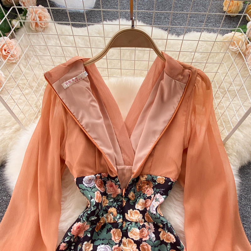 Square Collar Maxi Dress Women Solid Chiffon Puff Sleeve Dresses 2025 Korean Fashion Vintage Ruffle Temperament Slim Waist Vestidos Elegant Autumn
