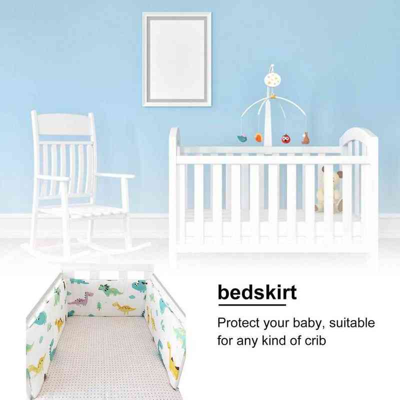 1PCS Baby Crib Bumpers In The Crib For Newborn Cotton Cartoon Dinosaur Cot Bumper Baby Bed Protector Kids Bedding G220421