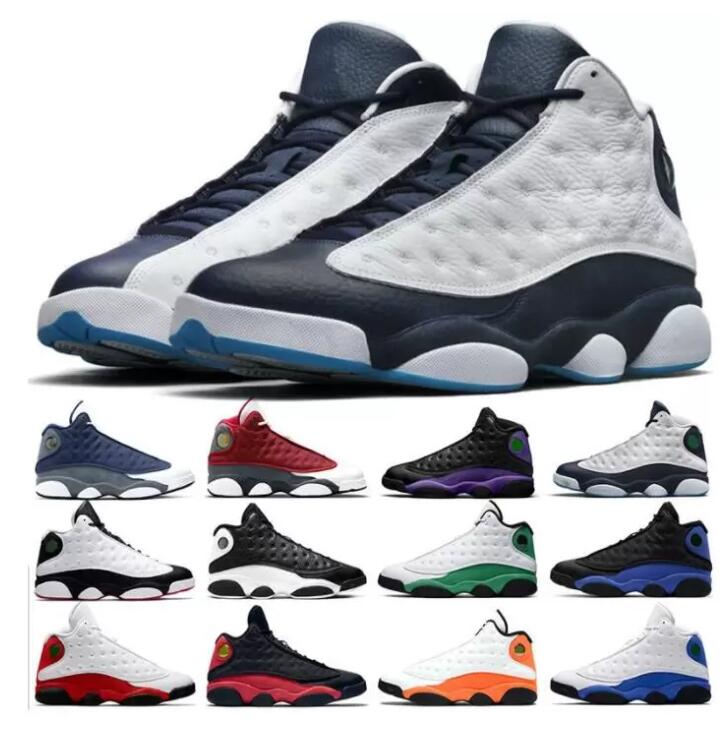 28color Jumpman 13 Men Basketball Shoes 13s Obsidian Court Purple Reverse Bred Flint Gold Glitter Playground Mens Sports Sneakers Size 7-13