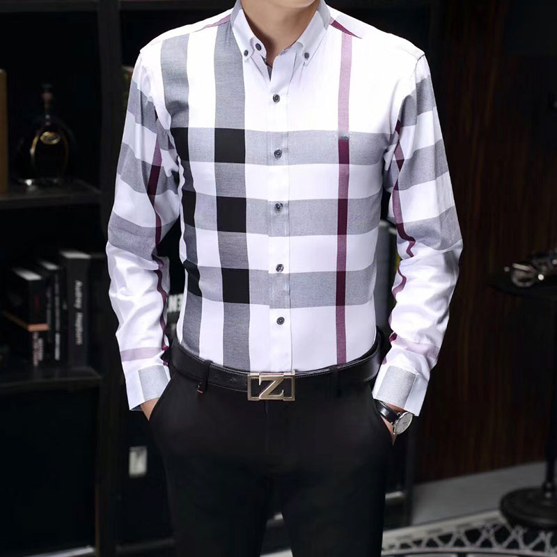 Men's Dress Shirts Luxury Slim Silk T-Shirts Long Sleeves Casual Business Wear Plaid Brand -3XL, Customize
Men's Dress Shirts Luxury Slim Silk T-Shirts Long Sleeves Casual Business Wear Plaid Brand -3XL, Customize