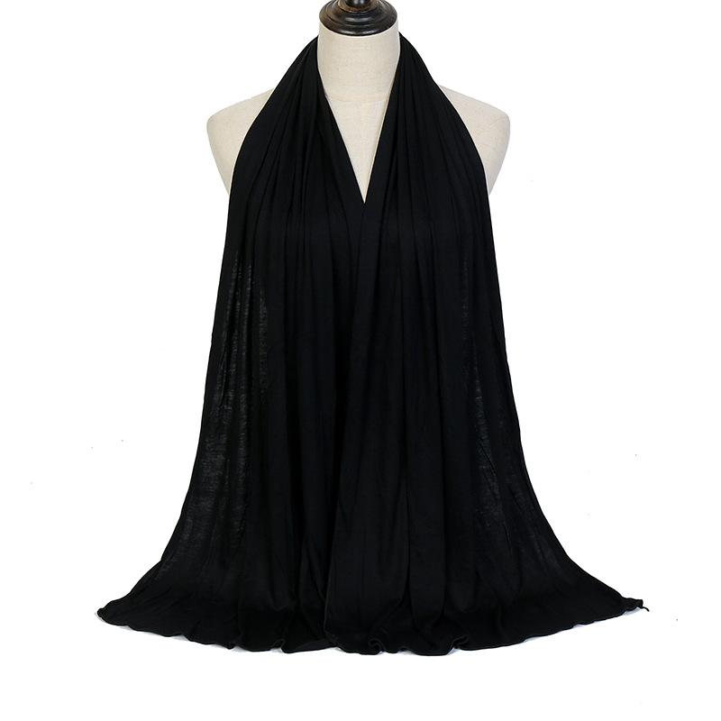 Berets Fashion Ladies Long Scarf 2022 Modal Shawl GRAY22, Black