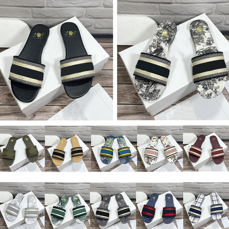 Women Slippers Sandals Embroidery Designer Summer Flat Slides Leather Beach Letters Causal Slipper 35-42, #012
Women Slippers Sandals Embroidery Designer Summer Flat Slides Leather Beach Letters Causal Slipper 35-42, #012