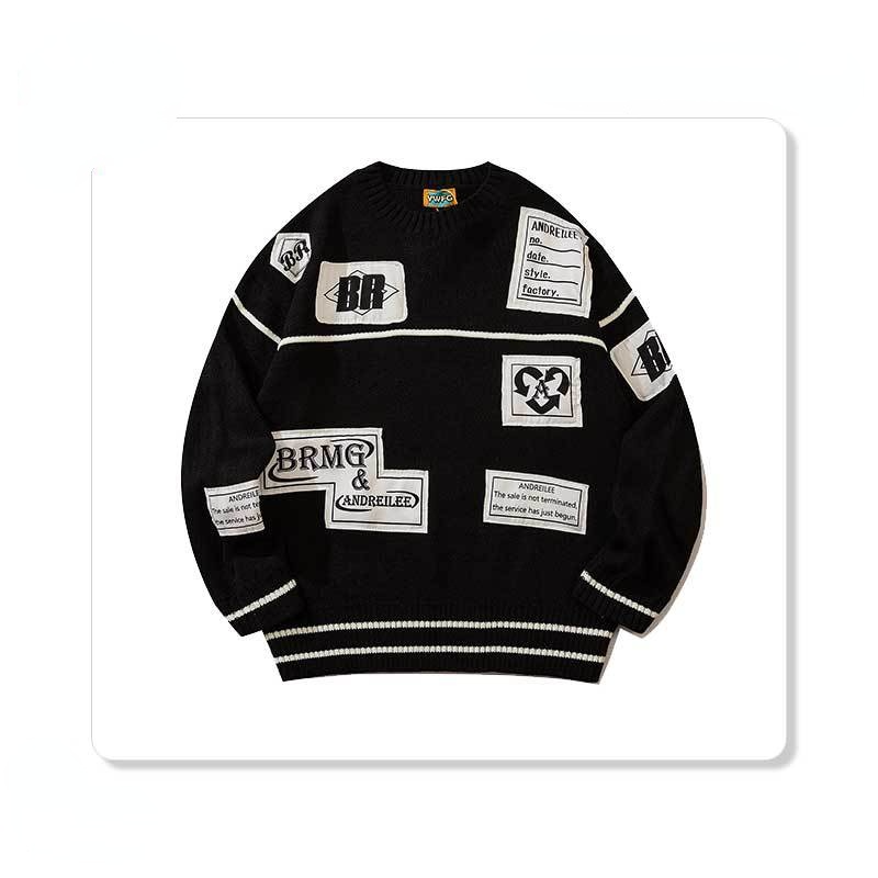 Men's Sweaters 2022 Japanese Streetwear Patchwork Striped Men Harajuku Jumper Sweater Loose Casual Couples Knitwear Women Pullover Pull Homm, Black
Men's Sweaters 2022 Japanese Streetwear Patchwork Striped Men Harajuku Jumper Sweater Loose Casual Couples Knitwear Women Pullover Pull Homm, Black