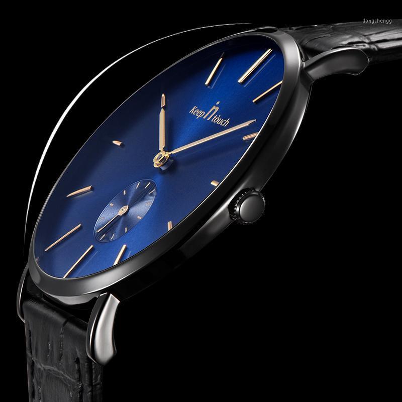 Wristwatches KEEP In Touch Luxury Mens Watch Stainless Steel Mesh Business Quartz Watches Men Ultra Thin Dress Double Dial Relogio Masculino, Black leather
Wristwatches KEEP In Touch Luxury Mens Watch Stainless Steel Mesh Business Quartz Watches Men Ultra Thin Dress Double Dial Relogio Masculino, Black leather