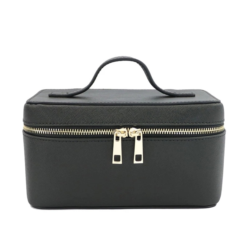 Ladies Saffiano Split Leather Travel Toiletry Case Bag Portable Hanging Makeup Organizer Box Dopp Kit Cosmetic Bag For Women 220615, Black
Ladies Saffiano Split Leather Travel Toiletry Case Bag Portable Hanging Makeup Organizer Box Dopp Kit Cosmetic Bag For Women 220615, Black