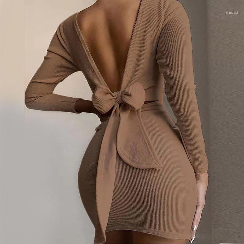 Casual Dresses Women Sexy Elasticity Chic Dress Butterfly Dew Back Gift Bodycon Mini Long Sleeve Autumn Knitting Temperament, Beige
Casual Dresses Women Sexy Elasticity Chic Dress Butterfly Dew Back Gift Bodycon Mini Long Sleeve Autumn Knitting Temperament, Beige
