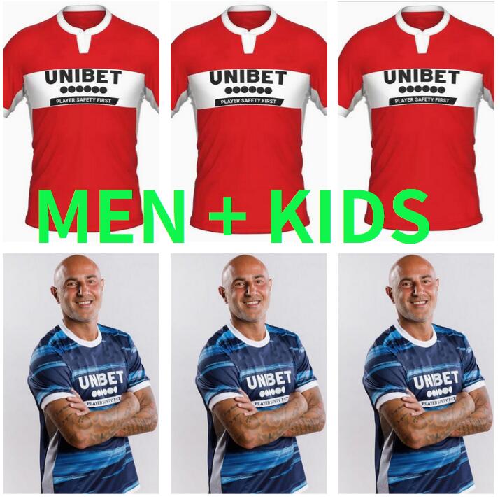 Men kids kit 22 23 Middlesbrough Mens Soccer Jerseys 2022 2023 TAVERNIER PAYERO SPORAR HOWSON MCNAIR WATMORE BOLA Home Red Football Shirt Short Sleeve Uniforms