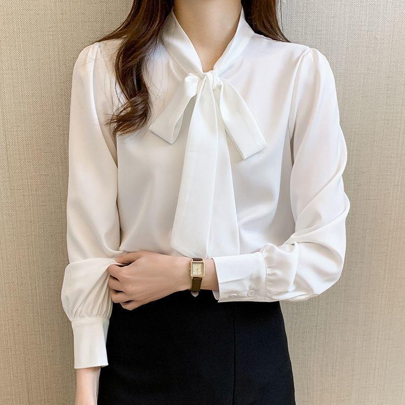 Women' Blouses & Shirts Spring Autumn Bow Chiffon White Blouse Women Long Sleeves Shirt Loose Temperament Solid Top Elegant Female BlousesW, White shirts
Women' Blouses & Shirts Spring Autumn Bow Chiffon White Blouse Women Long Sleeves Shirt Loose Temperament Solid Top Elegant Female BlousesW, White shirts