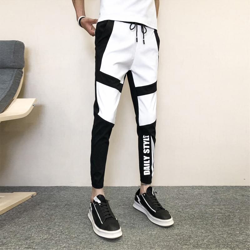 Men's Pants Black/White Casual Men Clothing Korean Fashion Patchwork Color Ankle Length Slim Fit Trousers Hip Hop Streetwear JoggersMen's
Men's Pants Black/White Casual Men Clothing Korean Fashion Patchwork Color Ankle Length Slim Fit Trousers Hip Hop Streetwear JoggersMen's
