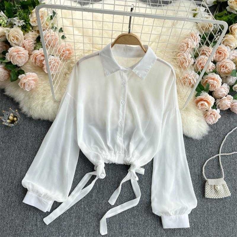 DEAT Women Drawstring Waist Temperement Chiffon Shirt Long Sleeve Turn-down Collar Slim Fashion Spring Summer 11B788 210709, Green
DEAT Women Drawstring Waist Temperement Chiffon Shirt Long Sleeve Turn-down Collar Slim Fashion Spring Summer 11B788 210709, Green