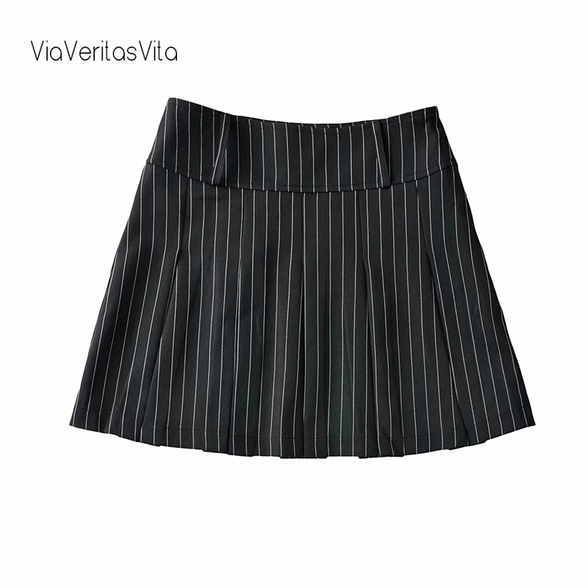 Summer Womens Striped Pleated Skirts High Waisted Casual Mini Faldas Korean Fashion Punk Kawaii Sexy Y2K 220322, Black
Summer Womens Striped Pleated Skirts High Waisted Casual Mini Faldas Korean Fashion Punk Kawaii Sexy Y2K 220322, Black