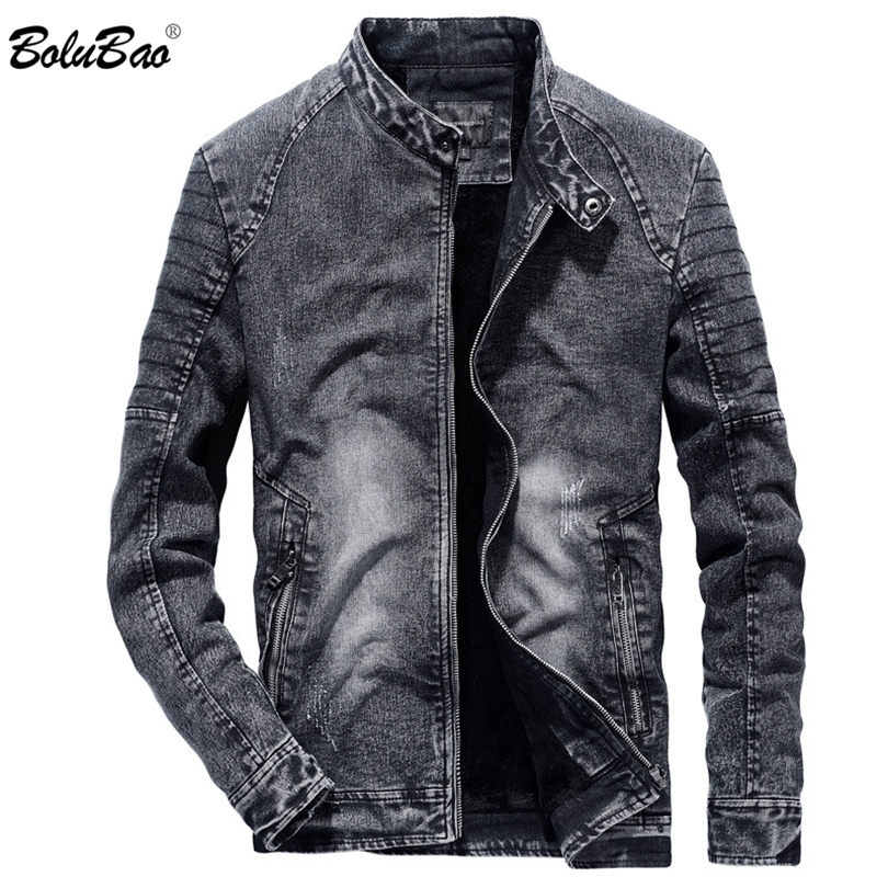 BOLUBAO Men Jackets Coat High Quality Male Zipper Pocket Denim Jacket Overcoat Men's Street Casual Fashion Jackets T200502