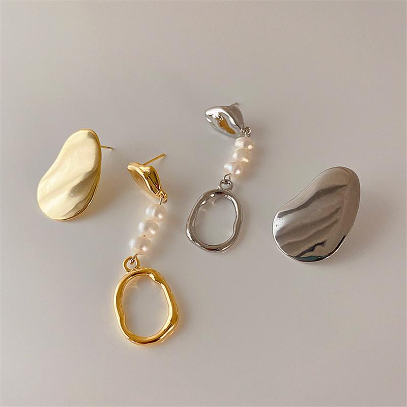 Stud Asymmetric Metal Freshwater Pearl Earrings Fashionable Sweet Elegant Geometric Woman Party Wedding AccessoriesStud
Stud Asymmetric Metal Freshwater Pearl Earrings Fashionable Sweet Elegant Geometric Woman Party Wedding AccessoriesStud