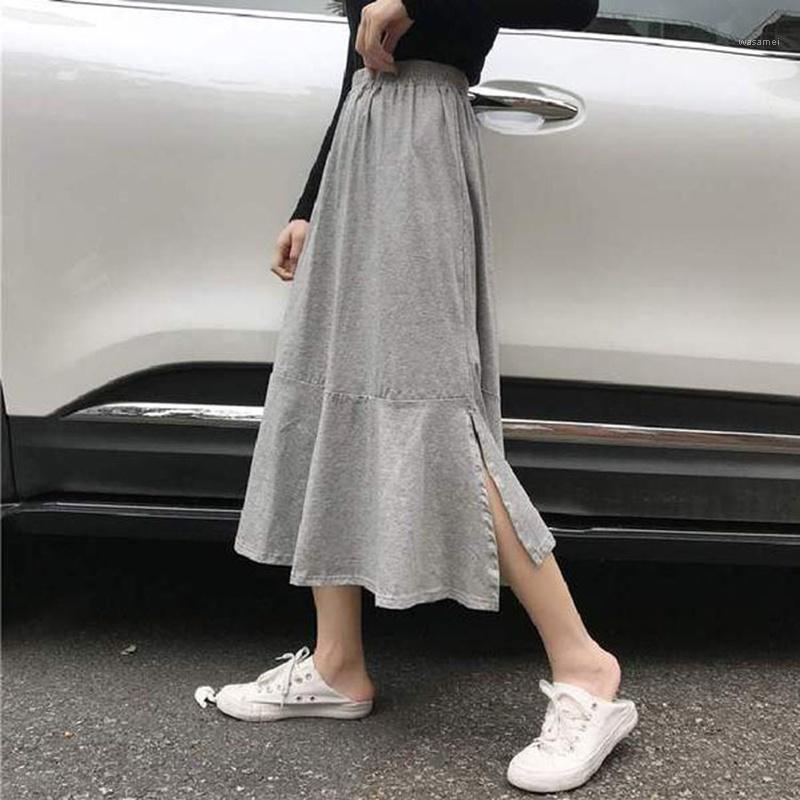 Summer Elastic Waist Split Irregular Solid Color Mid Length Women Fishtail Skirt Skirts, Black
Summer Elastic Waist Split Irregular Solid Color Mid Length Women Fishtail Skirt Skirts, Black