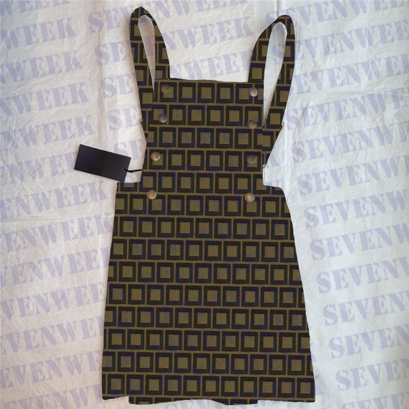 Designer Letter Womens Strap Dress Skirts High Quality Women Clothes Double Shoulder Short Skirt, Brown
Designer Letter Womens Strap Dress Skirts High Quality Women Clothes Double Shoulder Short Skirt, Brown