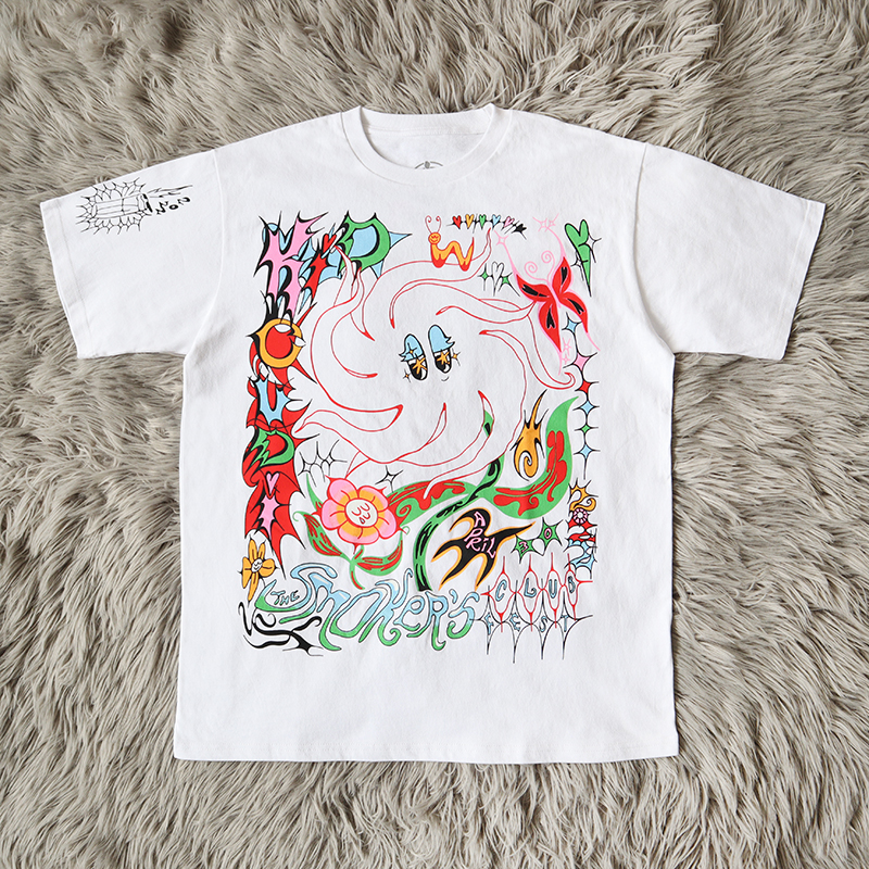 T shirt Graffiti Printed Men Women High Quality Tee Oversize Tops Short Sleeve Real Pics 22FW, White
T shirt Graffiti Printed Men Women High Quality Tee Oversize Tops Short Sleeve Real Pics 22FW, White