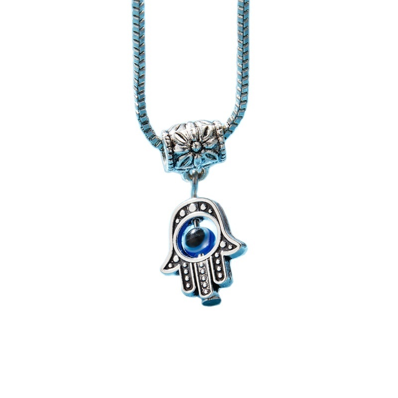 Silver Color Turkish Fashion Eye Pendant Necklace for Women Butterfly Elephant Choker Chain Couple Jewelry