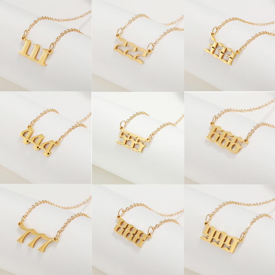 Angel Number Necklace 111 222 333 444 555 666 777 888 999 000 Stainless Steel Chain Zircon Pendant Necklaces For Women Birthday gift
Angel Number Necklace 111 222 333 444 555 666 777 888 999 000 Stainless Steel Chain Zircon Pendant Necklaces For Women Birthday gift