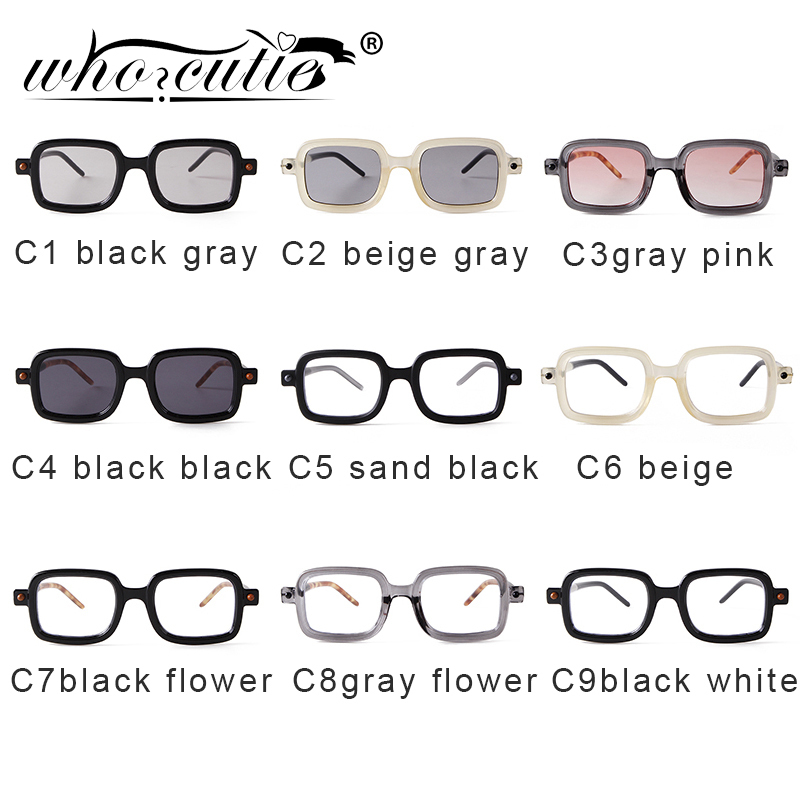Vintage Gray Pink Lens Square Sunglasses Women Brand Fashion Spectacle Plain Eyewear 90s Rectangle Men Shades Sun Glasses 220506
