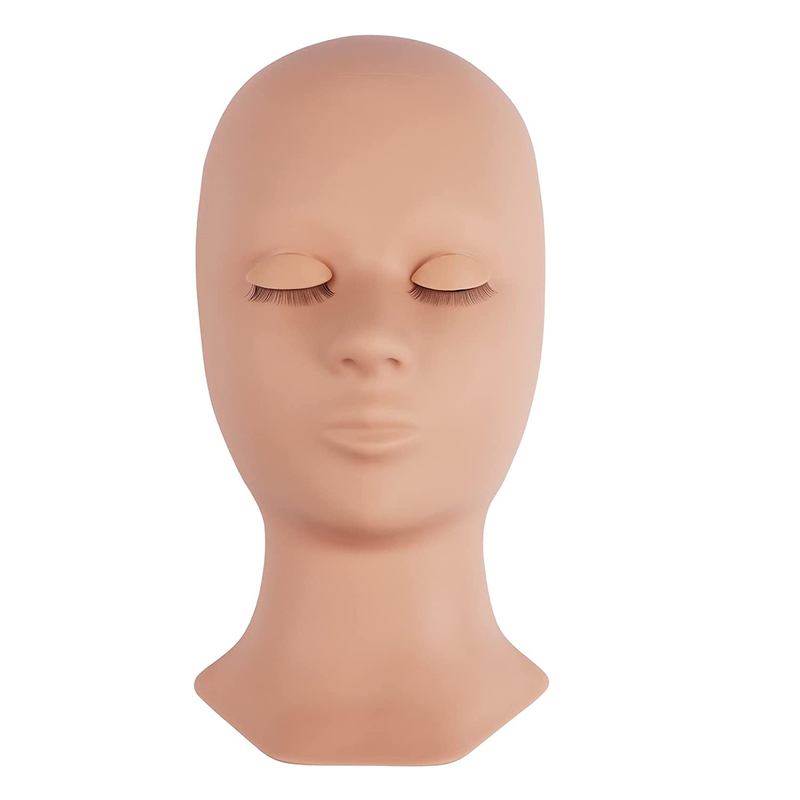 Lash Mannequin Head Eyelash Extension Training kit Replacement Eyelids Silicone Makeup Model Eyelash Practice Head Tools 220616