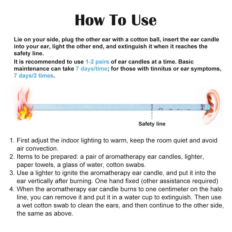50pcs Ear Candles Massage Candle Ear Cleanser with Plug Wax Removal Cleaner Ear Coning Treatment Fragrance Candling Health Care 220712