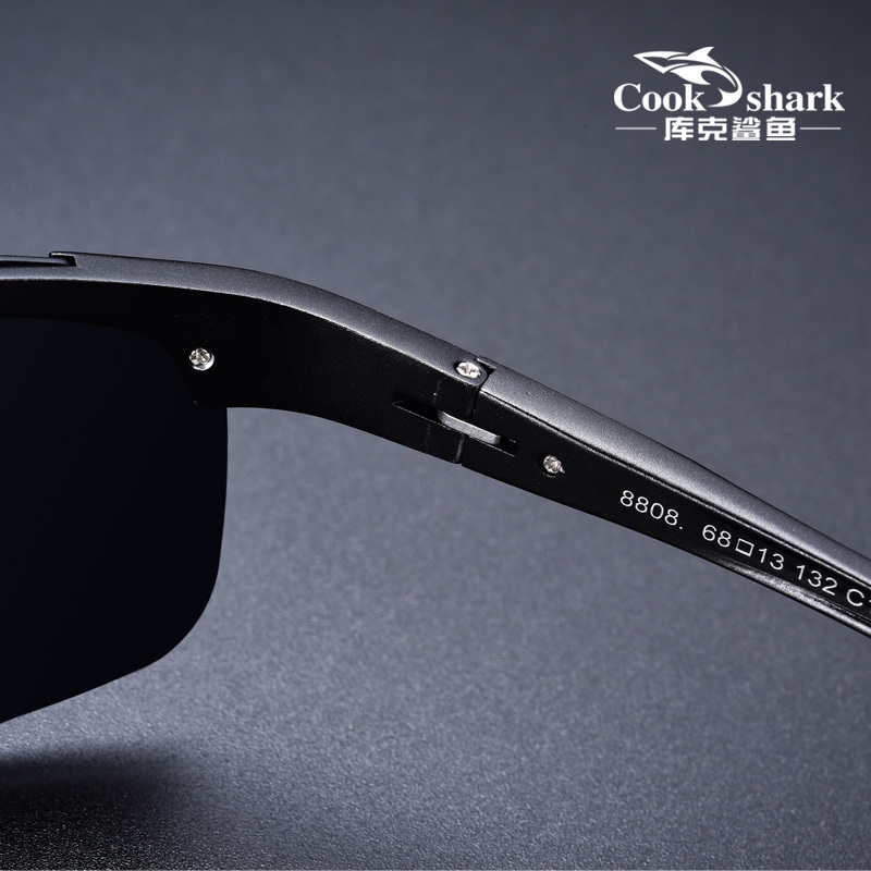 Cook Sharks aluminum magnesium sunglasses mens sunglasses HD polarized driving drivers color glasses 220526