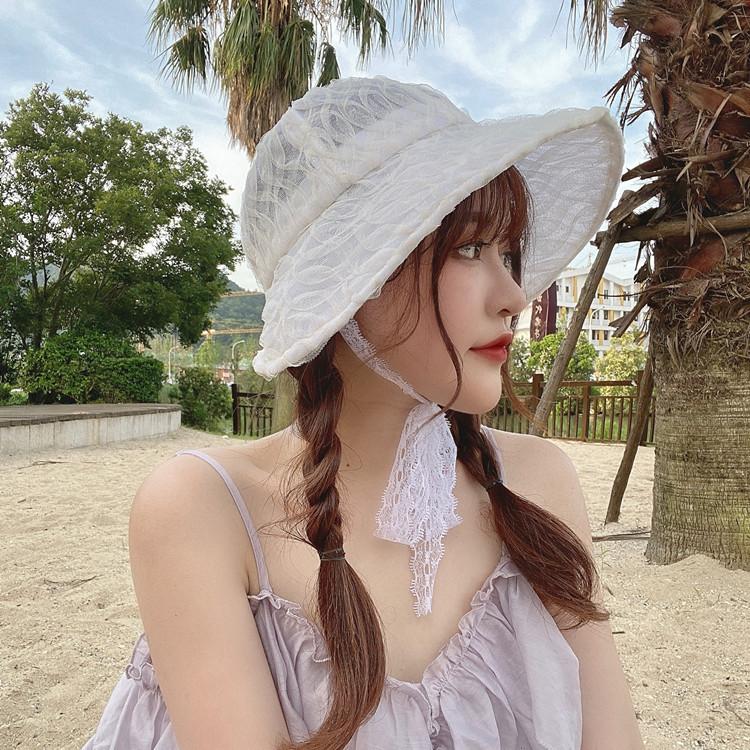 Berets Floral Bucket Hat With Ribbon Women Retro Lace Wide Brim Bonnet Black Visor Summer Fashion Sun Cap Fisherman Lolita Gorros, White
Berets Floral Bucket Hat With Ribbon Women Retro Lace Wide Brim Bonnet Black Visor Summer Fashion Sun Cap Fisherman Lolita Gorros, White