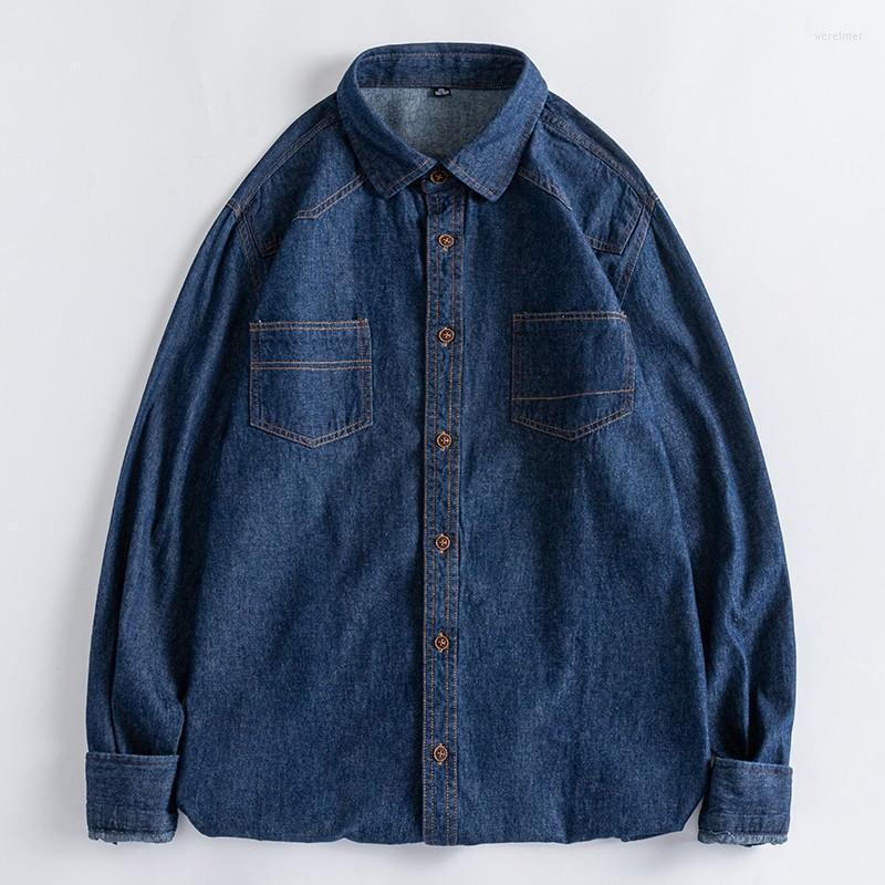 Men's Dress Shirts Spring Autumn Men's Casual Denim Shirt Fashion Cotton Slim Fit Cowboy Long Sleeve Male Brand Clothes TopsMen's Vere22, Deep blue 2174
Men's Dress Shirts Spring Autumn Men's Casual Denim Shirt Fashion Cotton Slim Fit Cowboy Long Sleeve Male Brand Clothes TopsMen's Vere22, Deep blue 2174