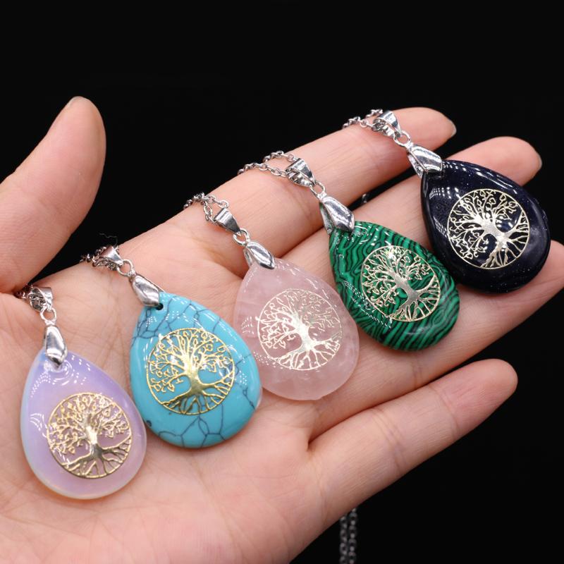 Pendant Necklaces Drop Shape Necklace 25x32mm Natural Stone Metal Alloy Seven Chakras Aura Healing For Women Jewelry GiftPendant
Pendant Necklaces Drop Shape Necklace 25x32mm Natural Stone Metal Alloy Seven Chakras Aura Healing For Women Jewelry GiftPendant