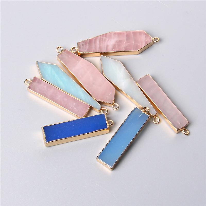 Pendant Necklaces 2pcs Natural Blue Pink Rose Agates Amazonite Quartz Crystal Slice Connector For DIY Jewelry Making Accessories NecklacesPe
Pendant Necklaces 2pcs Natural Blue Pink Rose Agates Amazonite Quartz Crystal Slice Connector For DIY Jewelry Making Accessories NecklacesPe