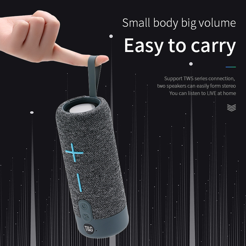 TG619 MAX 20W Portable Bluetooth Speaker Fabric Wireless Boombox Waterproof Outdoor Subwoofer Stereo Loudspeaker support TWS