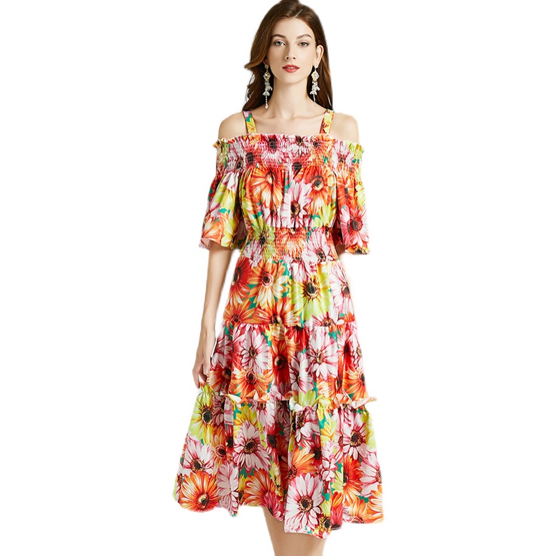 Paris Fashion Woman Designer Party Floral Dress Short Sleeve 2022 Summer Printed Red Suspenders Prom Loose Big Swing Dresses Casual Resort Cute Slim Beach Midi Frock 
Paris Fashion Woman Designer Party Floral Dress Short Sleeve 2022 Summer Printed Red Suspenders Prom Loose Big Swing Dresses Casual Resort Cute Slim Beach Midi Frock