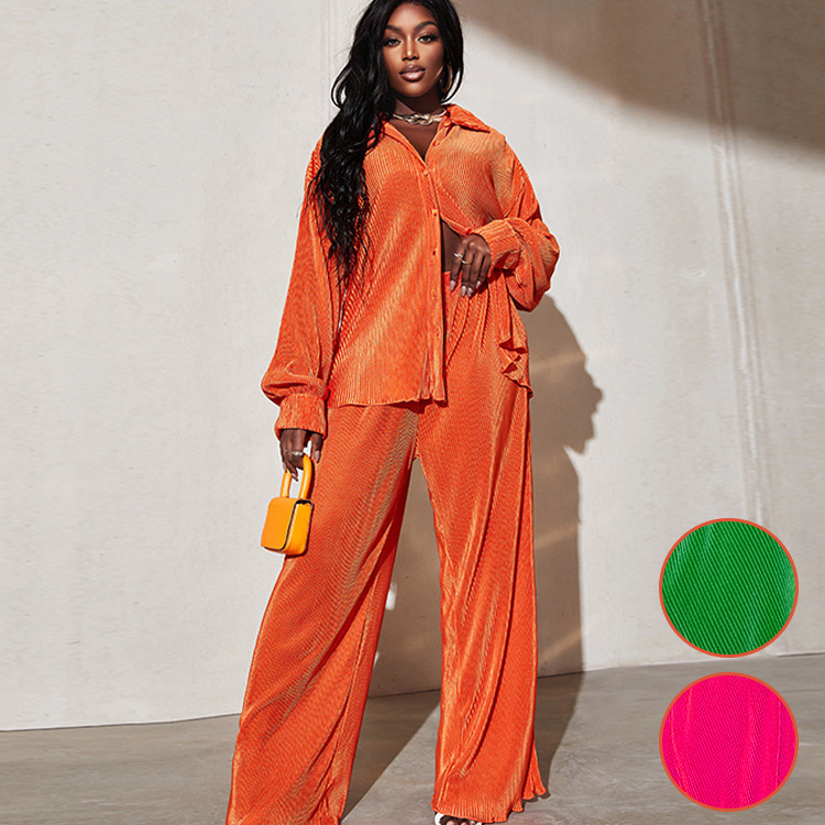 Womens Fall Women's Two Piece Pants Clothing 2022 High Quality Lounge Wear Matching Sets Solid Color Shirt Wide Leg 2 Piece Set, Red
Womens Fall Women's Two Piece Pants Clothing 2022 High Quality Lounge Wear Matching Sets Solid Color Shirt Wide Leg 2 Piece Set, Red