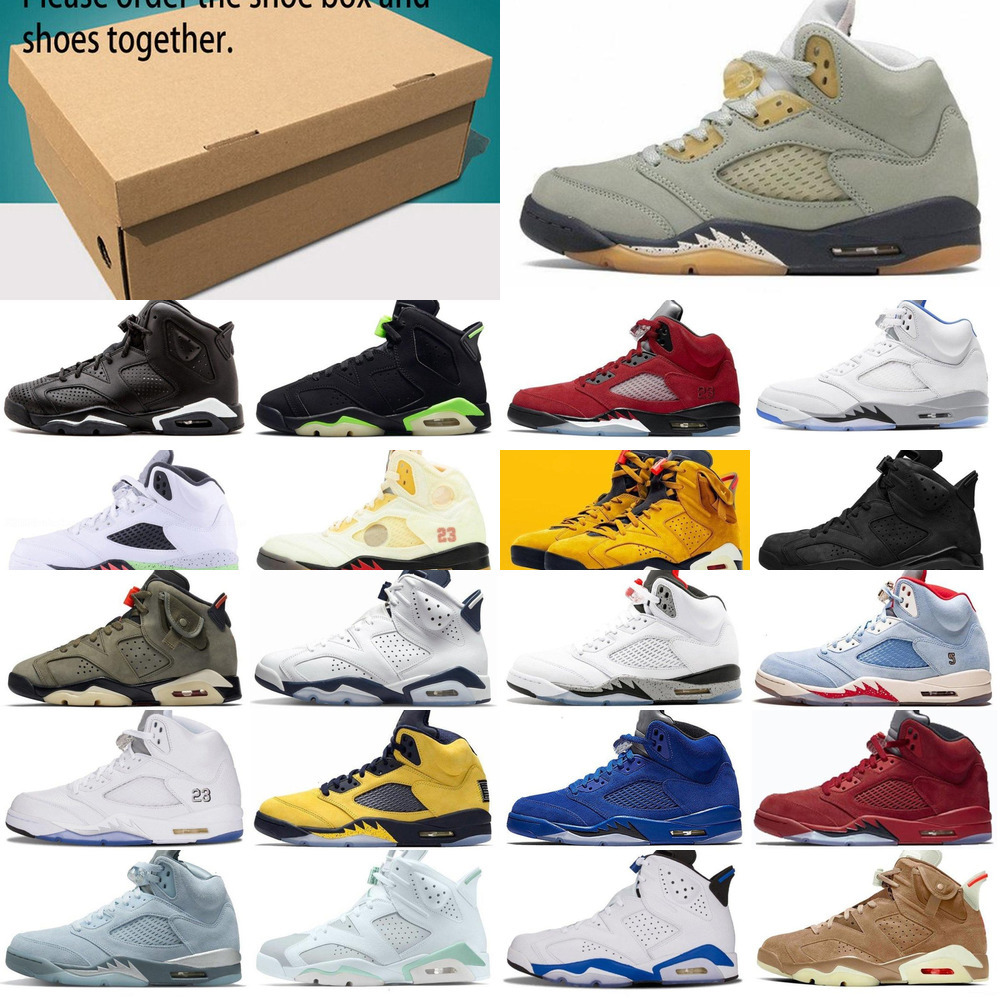 dunkTop quality 5 5s Basketball Shoes Jumpman 6 Jade Horizon Bluebird the Racer Blue White x Sail raging red black metallic 23 UNC sneakers2022, With original box
dunkTop quality 5 5s Basketball Shoes Jumpman 6 Jade Horizon Bluebird the Racer Blue White x Sail raging red black metallic 23 UNC sneakers2022, With original box