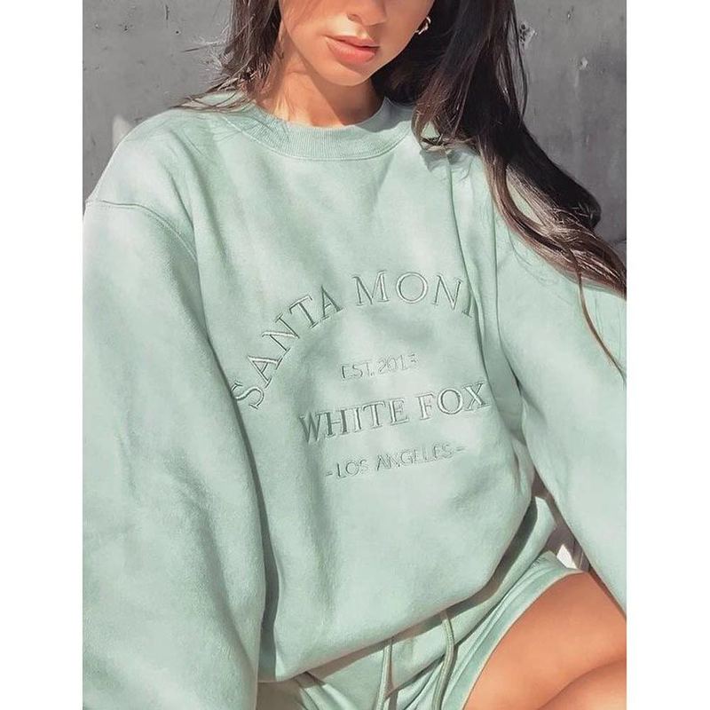 Women Hoodies Sweatshirts Autumn Harajuku Casual Vintage Embroid Long Sleeve Letters Print Oversized Pullovers Tops 220809