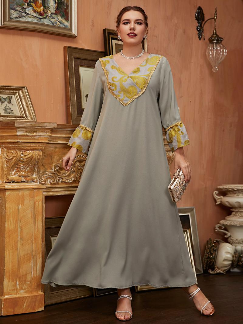 Plus Size Dresses Oversize Maxi Large 2022 Spring Long Sleeve Abaya Women's Party Evening Muslim Turkey Festival ClothingPlus, Gray
Plus Size Dresses Oversize Maxi Large 2022 Spring Long Sleeve Abaya Women's Party Evening Muslim Turkey Festival ClothingPlus, Gray