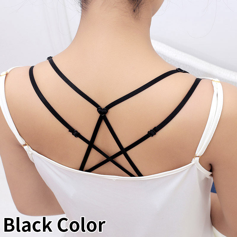 Women Elastic Sexy Intimates Accessories Adjustable Back Cross Strap X Belt Hooks Underwear Bra Straps Tirantes Para Sujetador Two Way Wearing Straps