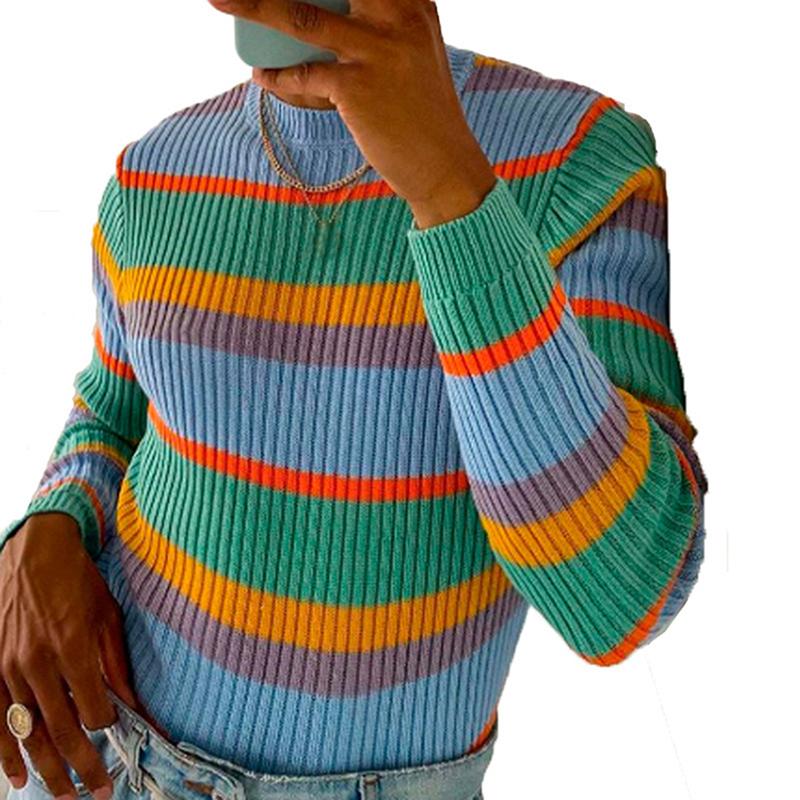 Men' Sweaters Winter Sweater Men Fashion Casual Stripe Splicing Color Slimming Round Neck Warm Knit Clothing For ManMen, Blue
Men' Sweaters Winter Sweater Men Fashion Casual Stripe Splicing Color Slimming Round Neck Warm Knit Clothing For ManMen, Blue