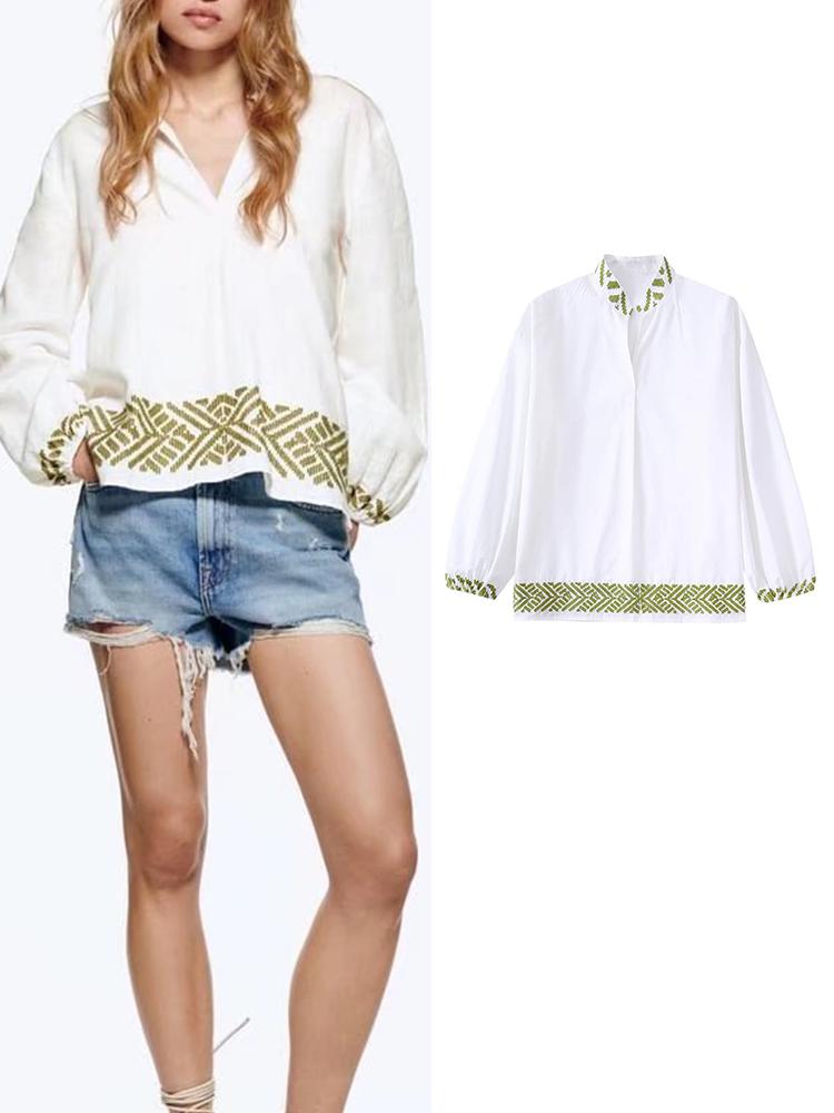 Women's Blouses & Shirts Women Solid Embroidery 2022 Summer Fashion Single Breasted Tops Stand Collar Vintage Korean Style TopsWomen's
Women's Blouses & Shirts Women Solid Embroidery 2022 Summer Fashion Single Breasted Tops Stand Collar Vintage Korean Style TopsWomen's