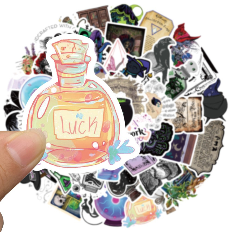 50Pcs/Lot Apothecary Pharmacist Witch Cartoon Graffiti Stickers Aesthetic Stickers Laptop Car Phone Kids Toys Decal Sticker