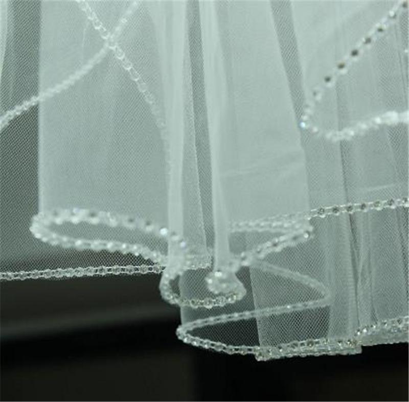 Bridal Veils One Layer Short With Comb Elegant White Ivory Tulle Beaded Edge Pearls Wedding Veil Velos De NoviaBridal
Bridal Veils One Layer Short With Comb Elegant White Ivory Tulle Beaded Edge Pearls Wedding Veil Velos De NoviaBridal