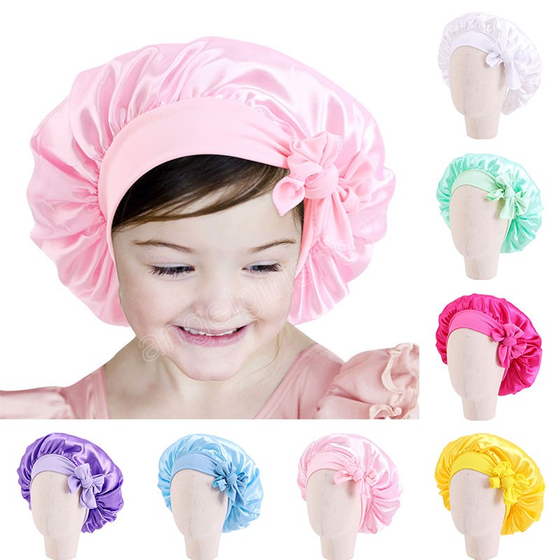 Children's Round Caps Solid Color High Elastic Windproof Skin-friendly Satin Night Cap 1PC Streamer Baotou Cap, Mixed color
Children's Round Caps Solid Color High Elastic Windproof Skin-friendly Satin Night Cap 1PC Streamer Baotou Cap, Mixed color
