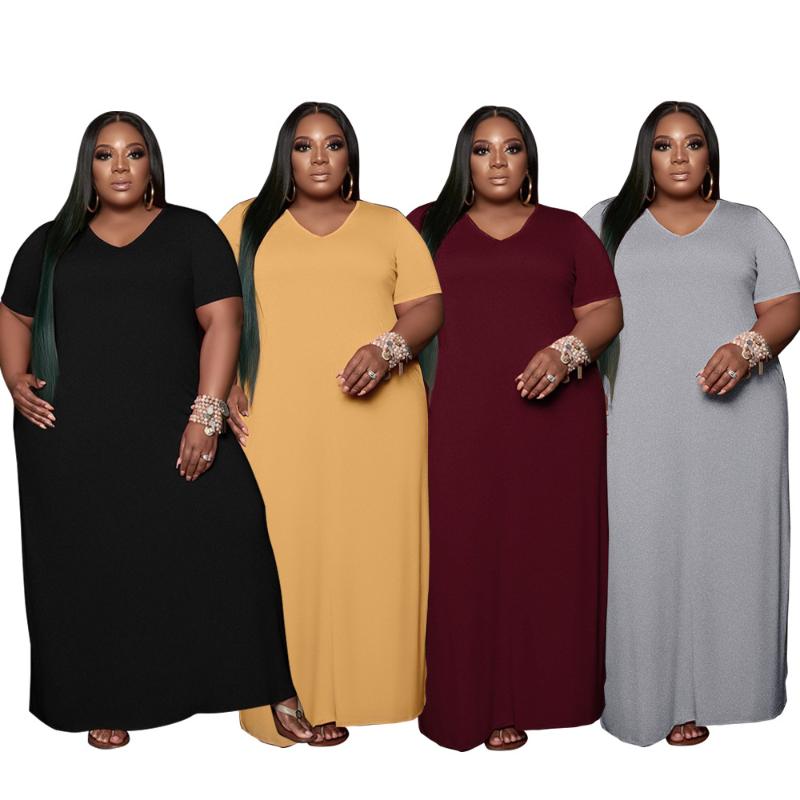 Plus Size Dresses Increase Women's Black Style 1XL- Solid Color Fashion Casual Loose Large Dress, Burgundy
Plus Size Dresses Increase Women's Black Style 1XL- Solid Color Fashion Casual Loose Large Dress, Burgundy