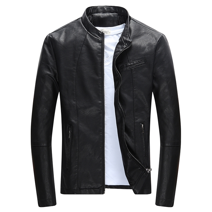 Autumn Winter Men's Casual Zipper PU Leather Jacket Motorcycle Leather Jacket Men Leisure Clothing Men's Slim Leather Jacket 220816, Black
Autumn Winter Men's Casual Zipper PU Leather Jacket Motorcycle Leather Jacket Men Leisure Clothing Men's Slim Leather Jacket 220816, Black